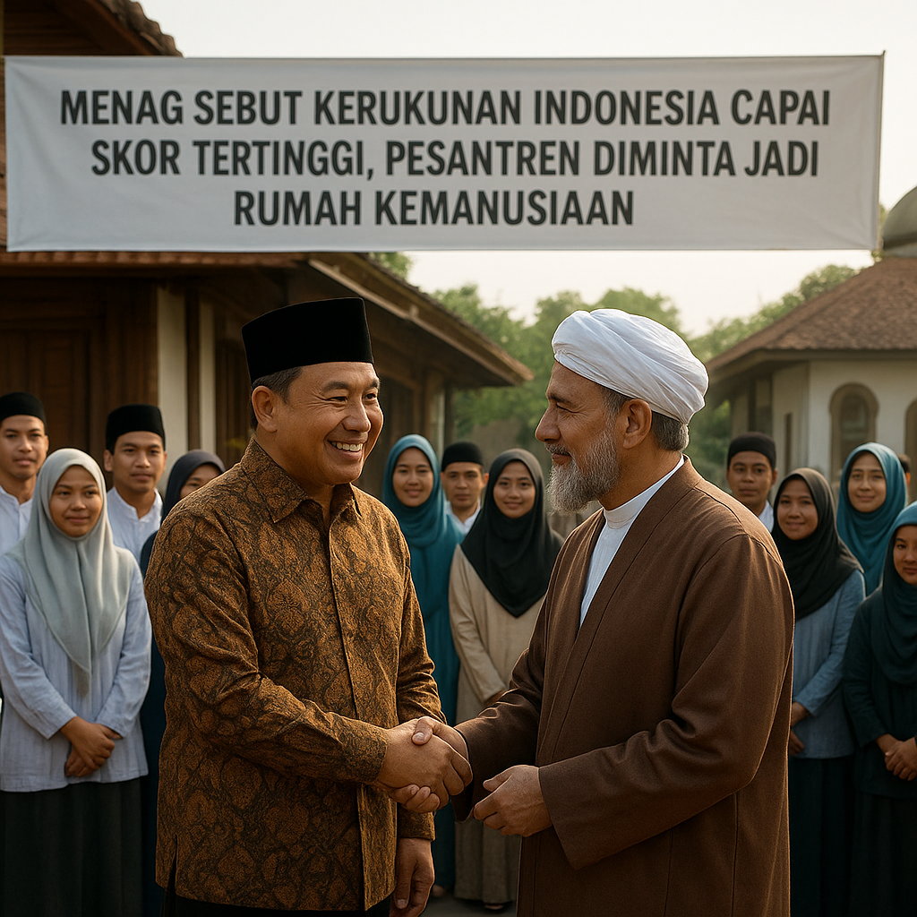 Menag Sebut Kerukunan Indonesia Capai Skor Tertinggi, Pesantren Diminta Jadi Rumah Kemanusiaan