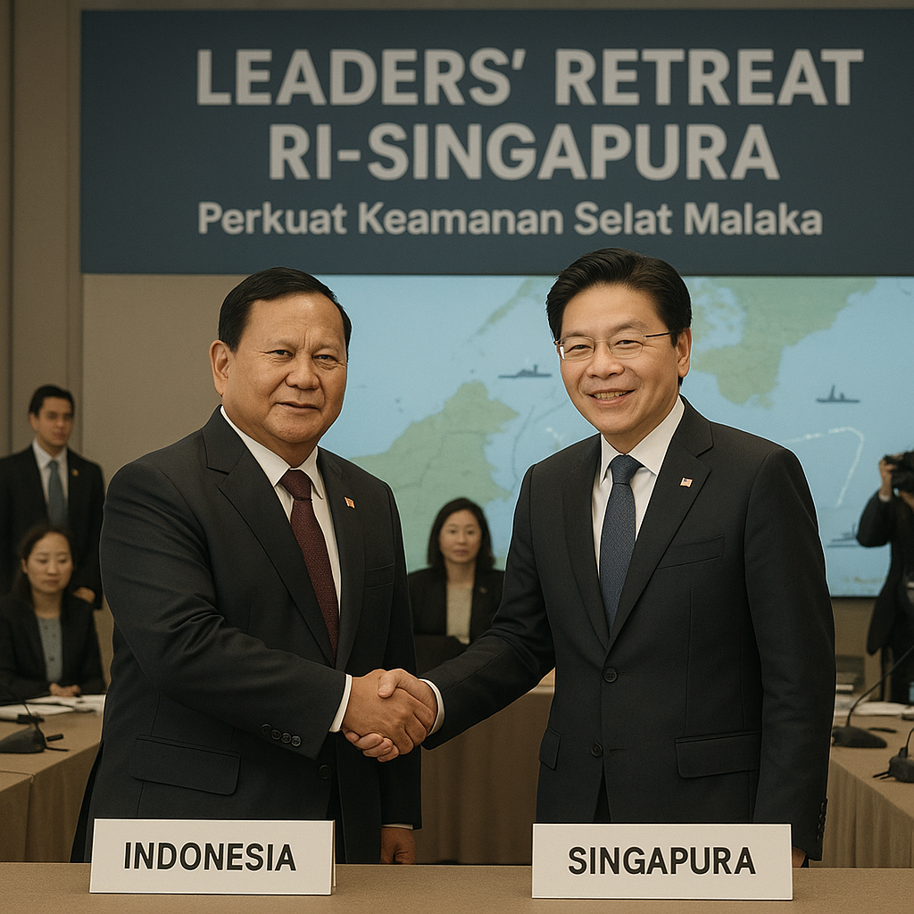 Leaders' Retreat RI-Singapura, Prabowo & Wong Perkuat Keamanan Selat Malaka
