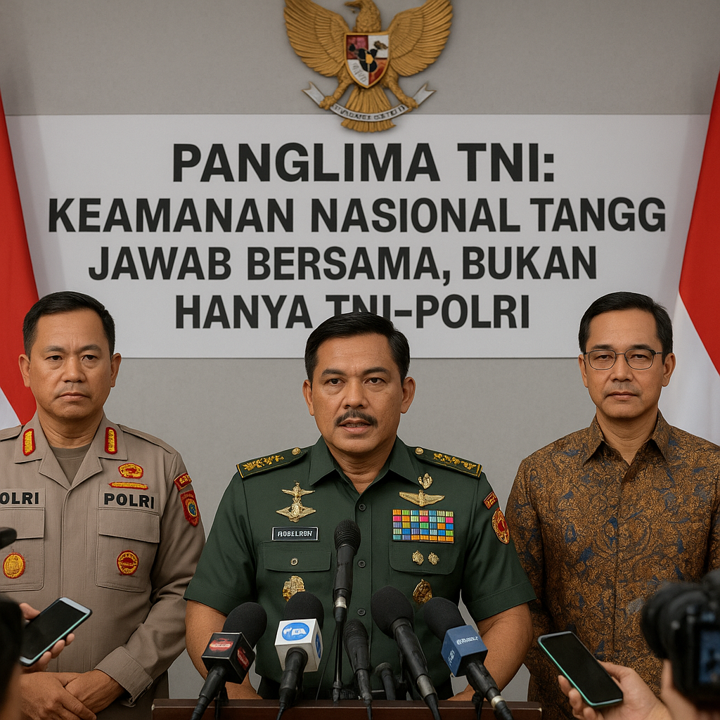 Panglima TNI: Keamanan Nasional Tanggung Jawab Bersama, Bukan Hanya TNI-Polri