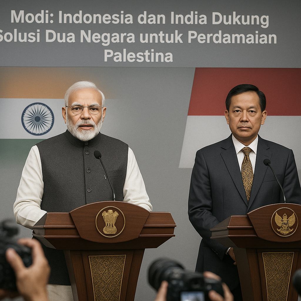 Modi: Indonesia dan India Dukung Solusi Dua Negara untuk Perdamaian Palestina