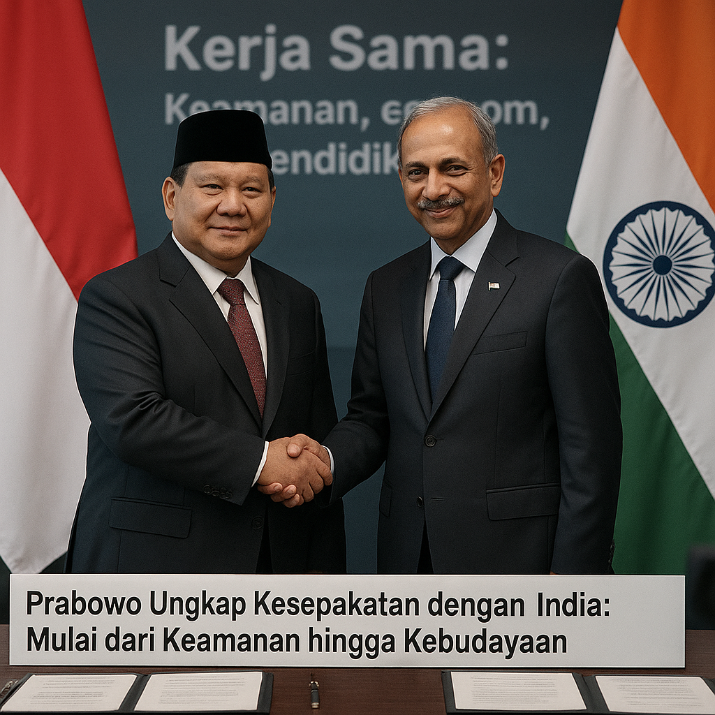 Prabowo Ungkap Kesepakatan dengan India Mulai dari Keamanan hingga Kebudayaan