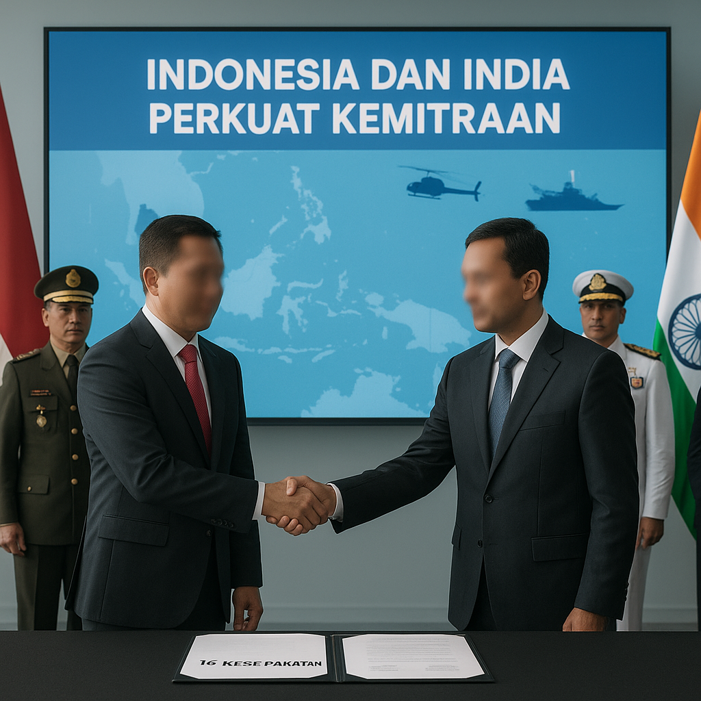 Indonesia dan India Perkuat Kemitraan dengan 16 Kesepakatan, Soroti Keamanan Maritim dan Anti-Teror