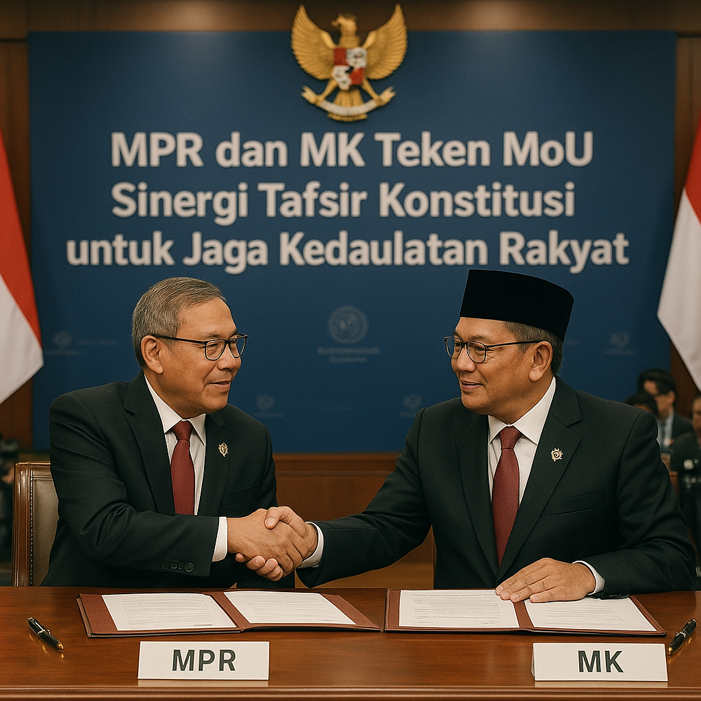 MPR dan MK Teken MoU Sinergi Tafsir Konstitusi untuk Jaga Kedaulatan Rakyat