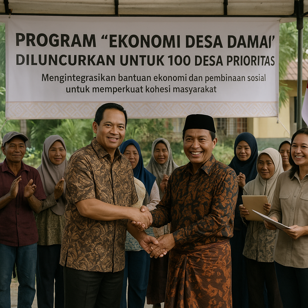 Program 'Ekonomi Desa Damai' Diluncurkan untuk 100 Desa Prioritas