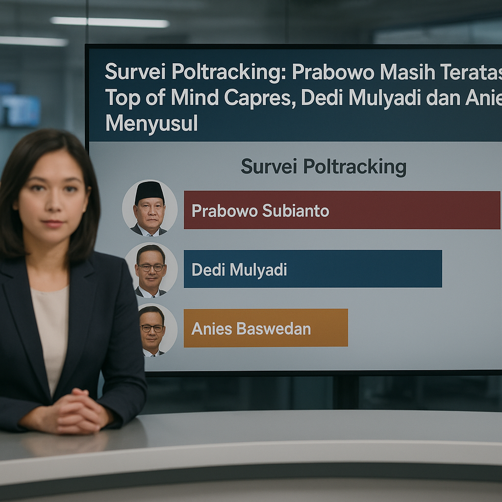 Survei Poltracking: Prabowo Masih Teratas di Top of Mind Capres, Dedi Mulyadi dan Anies Menyusul