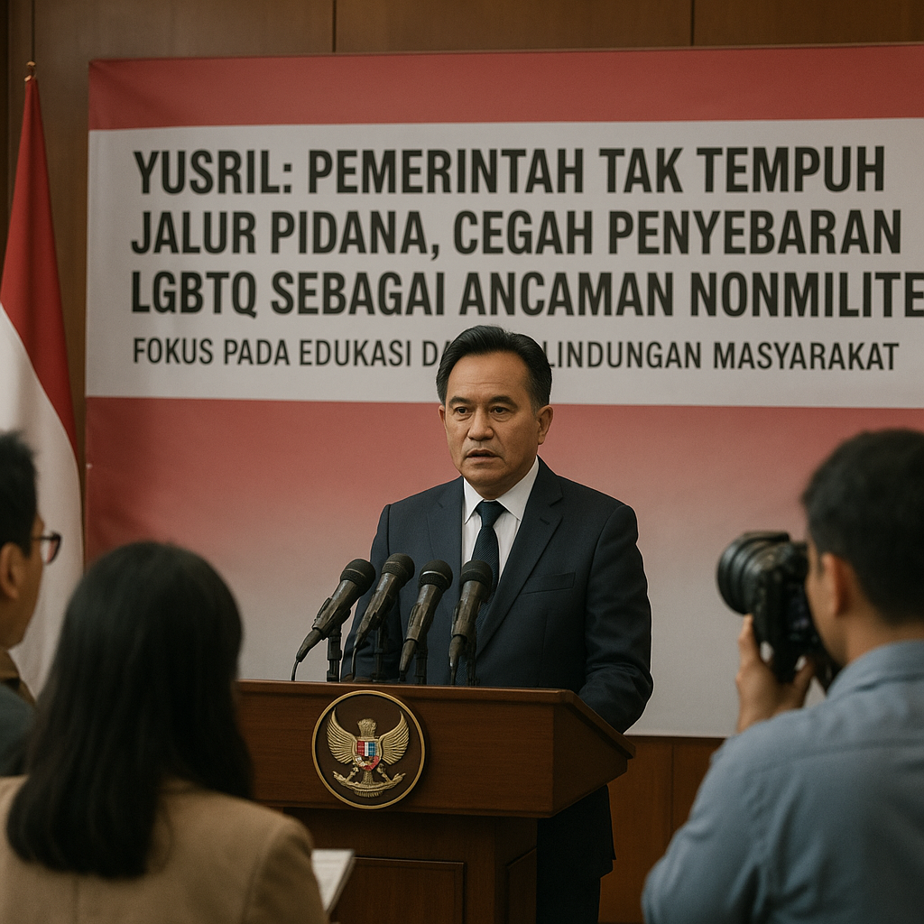 Yusril: Pemerintah Tak Tempuh Jalur Pidana, Cegah Penyebaran LGBTQ sebagai Ancaman Nonmiliter