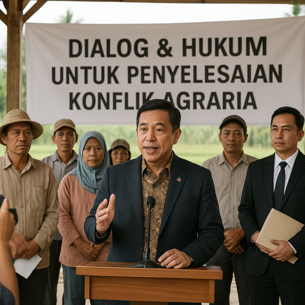 Menko Polhukam Tekankan Pendekatan Hukum dan Dialog Atasi Konflik Agraria