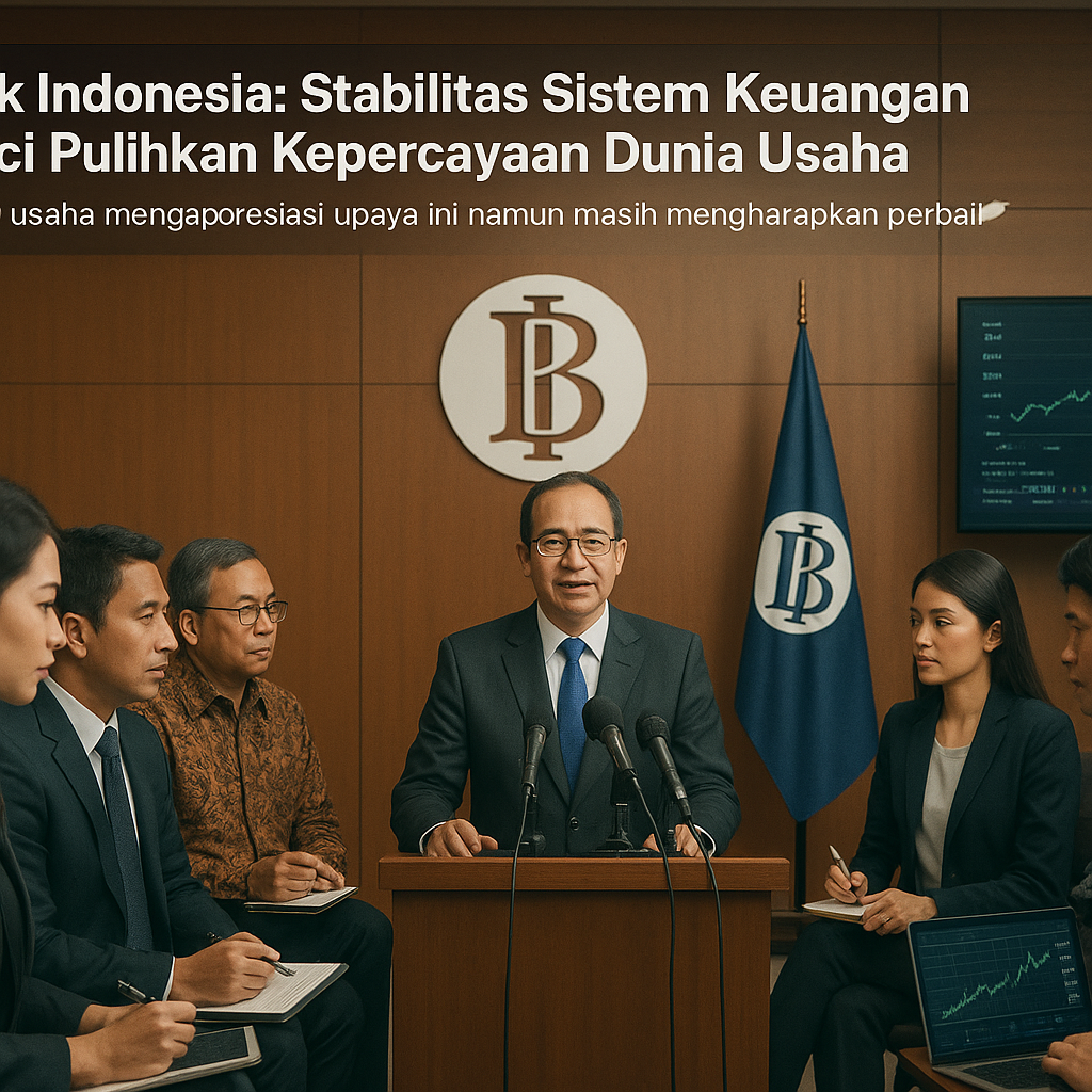 Bank Indonesia: Stabilitas Sistem Keuangan Kunci Pulihkan Kepercayaan Dunia Usaha
