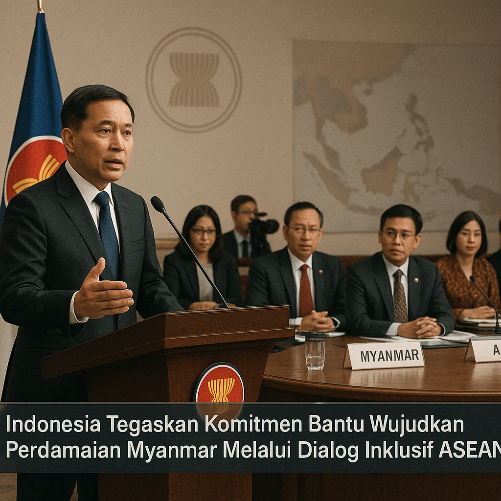 Indonesia Tegaskan Komitmen Bantu Wujudkan Perdamaian Myanmar Melalui Dialog Inklusif ASEAN