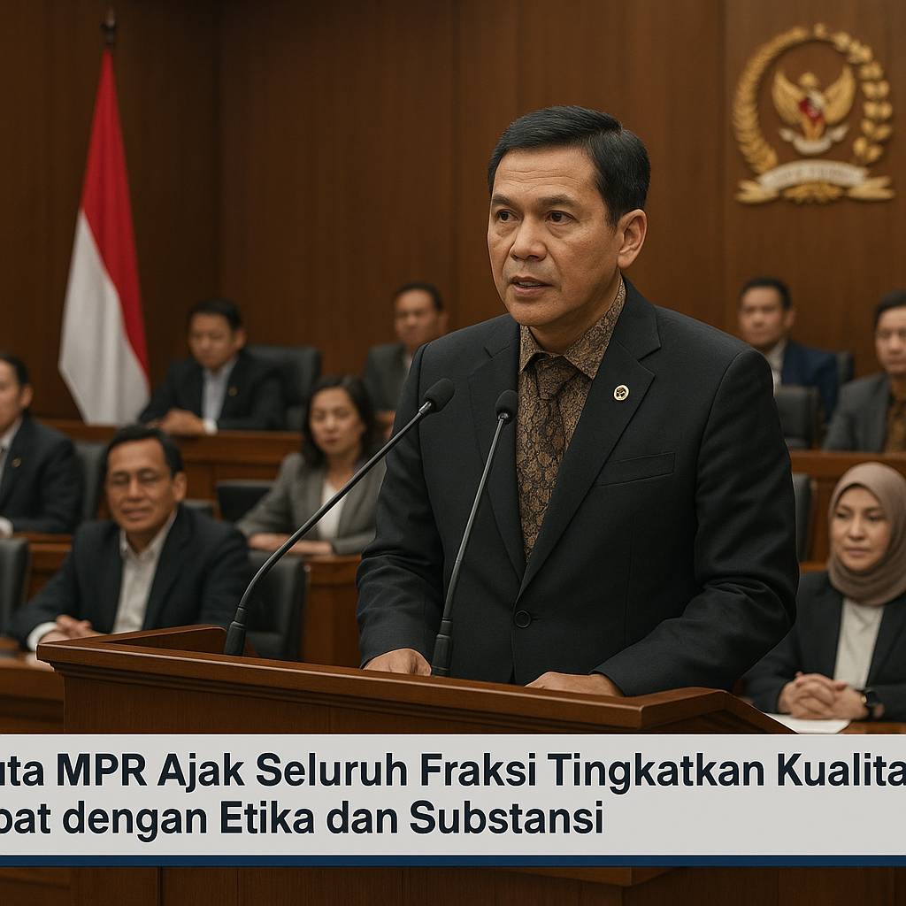 Ketua MPR Ajak Seluruh Fraksi Tingkatkan Kualitas Debat dengan Etika dan Substansi