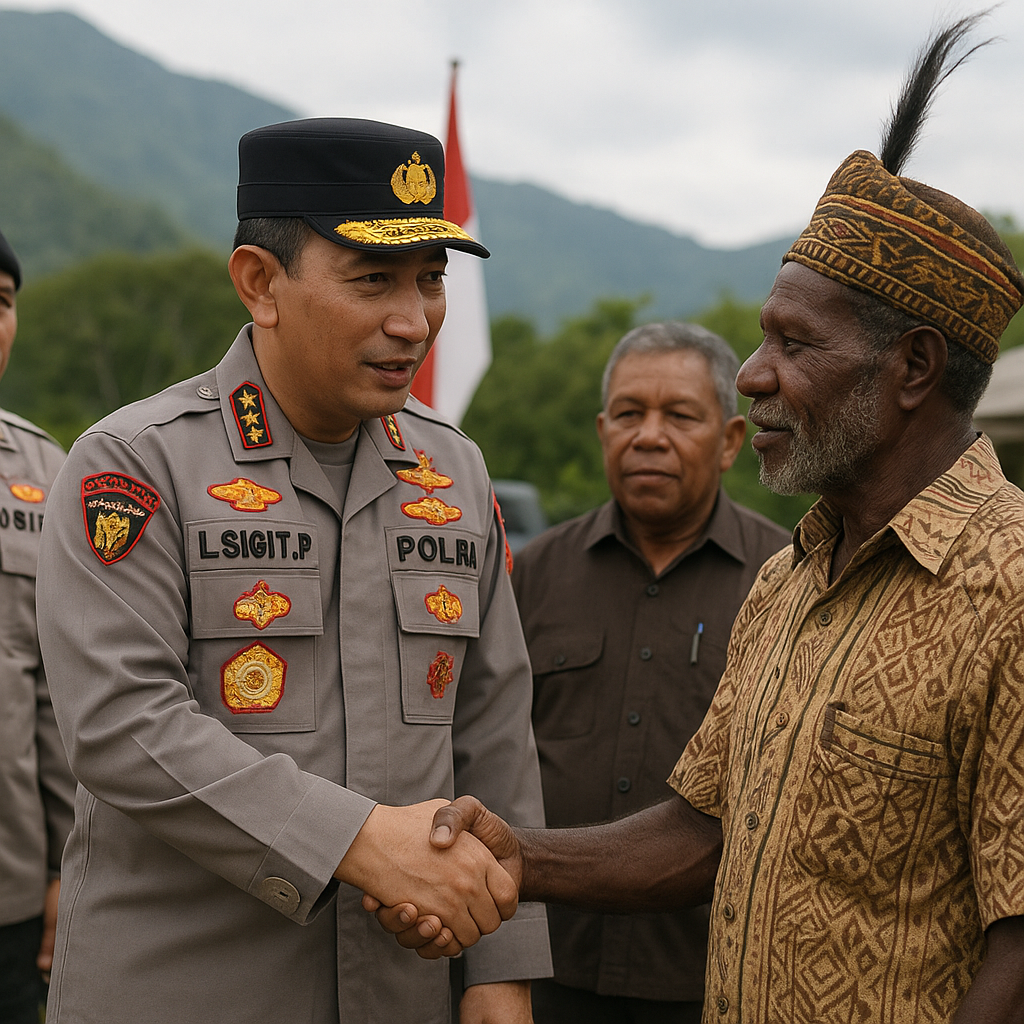 Kapolri Tinjau Keamanan di Papua, Tekankan Pendekatan Dialog dan Kesejahteraan