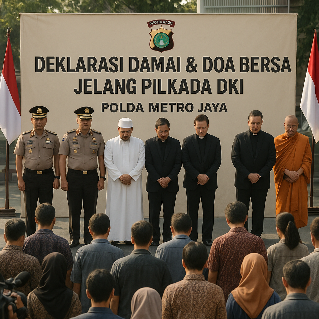 Polda Metro Jaya Gelar Deklarasi Damai dan Doa Bersama Jelang Pilkada DKI