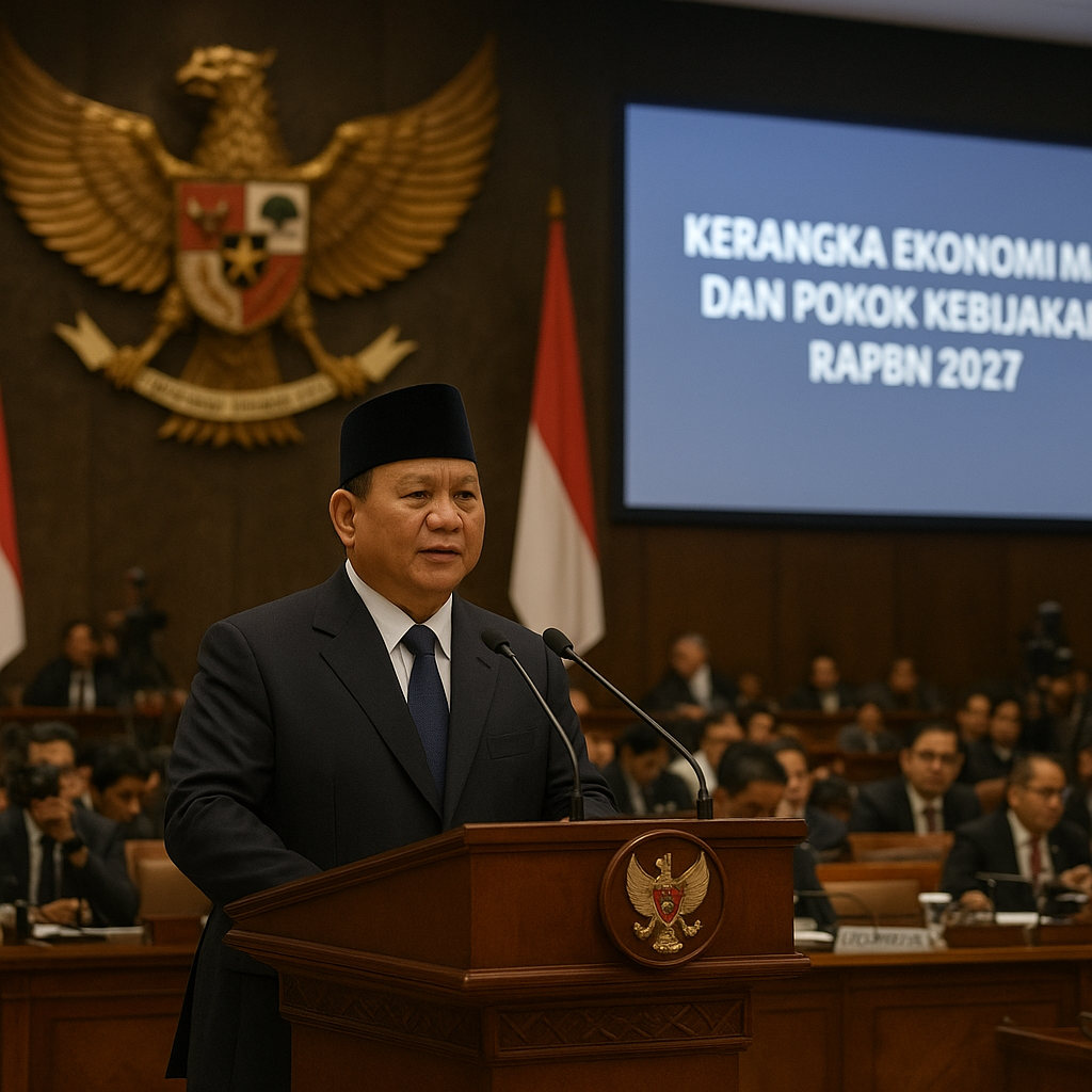 Presiden Prabowo Sampaikan Kerangka Ekonomi Makro dan Pokok Kebijakan Fiskal RAPBN 2027 di DPR