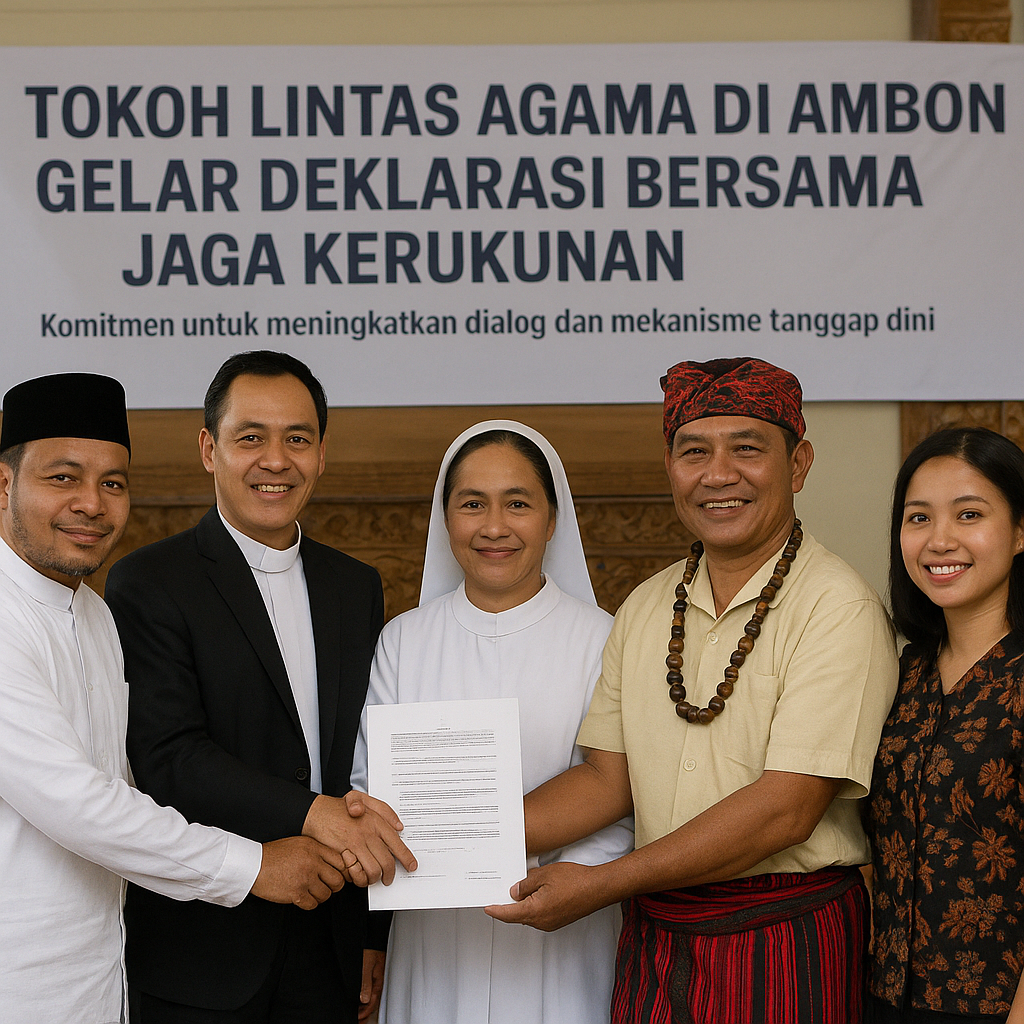 Tokoh Lintas Agama di Ambon Gelar Deklarasi Bersama Jaga Kerukunan