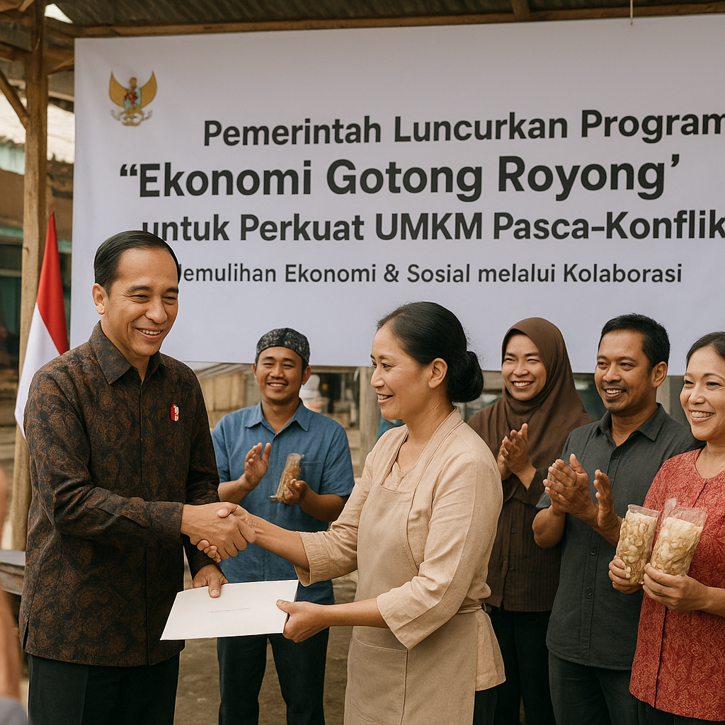 Pemerintah Luncurkan Program 'Ekonomi Gotong Royong' untuk Perkuat UMKM Pasca-Konflik