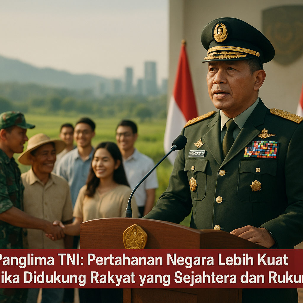 Panglima TNI: Pertahanan Negara Lebih Kuat Jika Didukung Rakyat yang Sejahtera dan Rukun