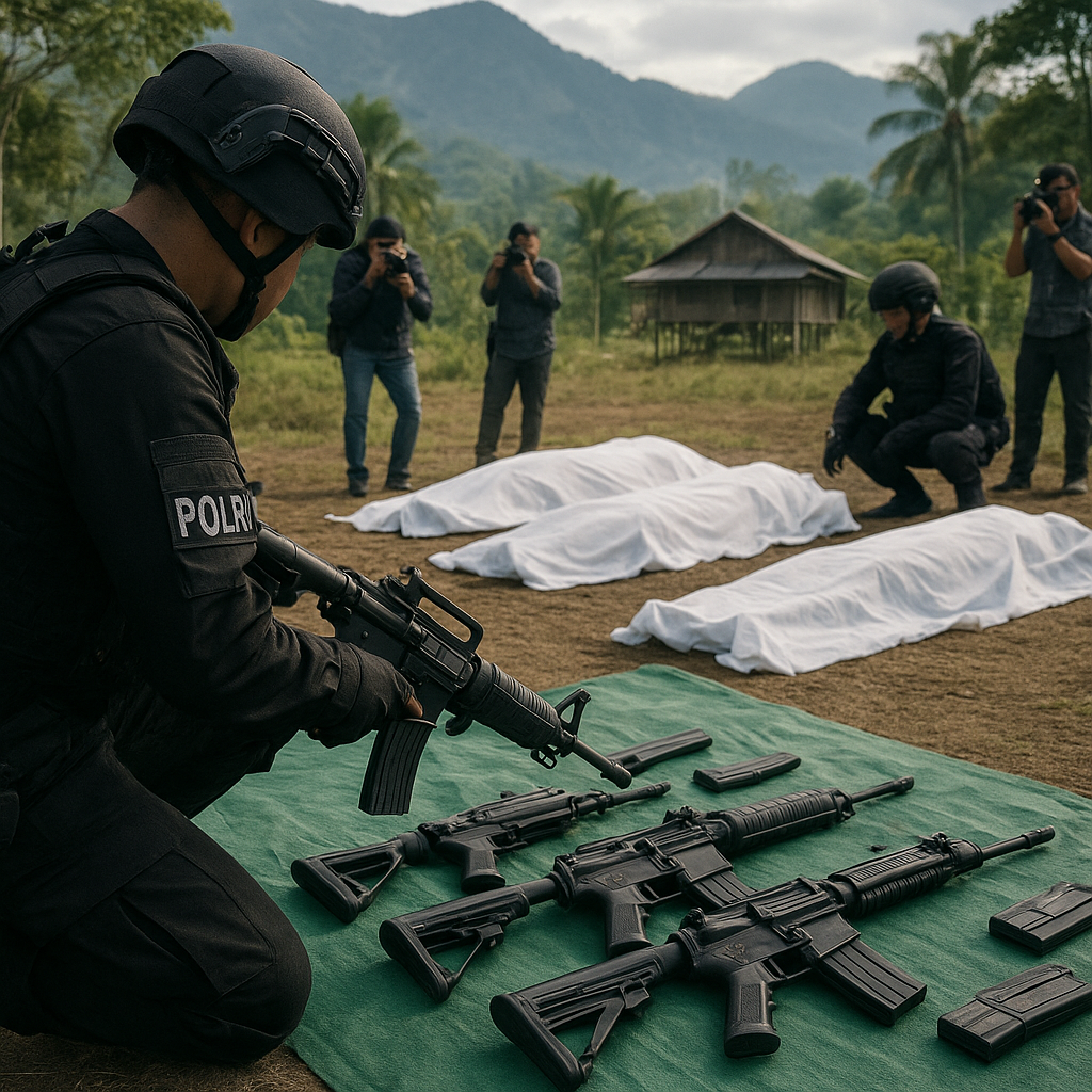 Tiga KKB tewas dan senpi diamankan saat kontak tembak di Dekai Papua
