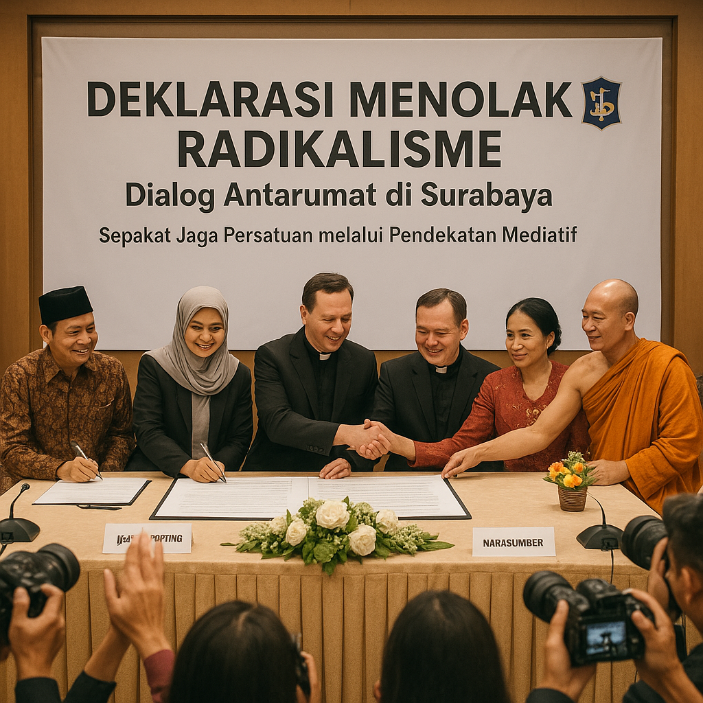 Dialog Antarumat di Surabaya Hasilkan Deklarasi Menolak Radikalisme dan Sepakat Jaga Persatuan