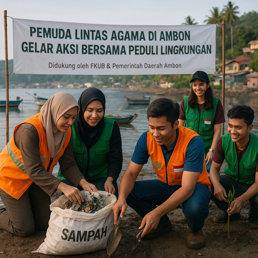 Pemuda Lintas Agama di Ambon Gelar Aksi Bersama Peduli Lingkungan