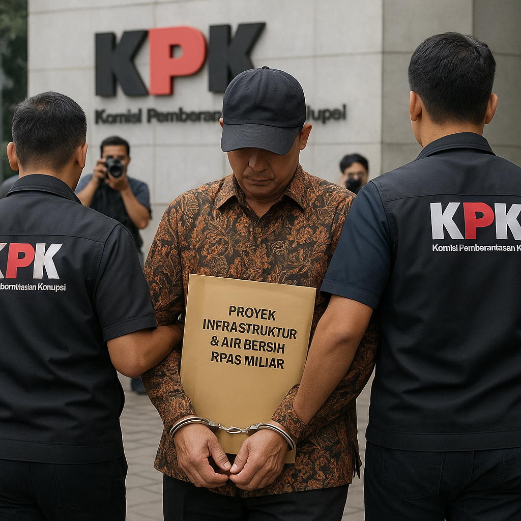 KPK Tahan Bupati Lombok Barat atas Korupsi Proyek Infrastruktur dan Air Bersih Senilai Rp45 Miliar