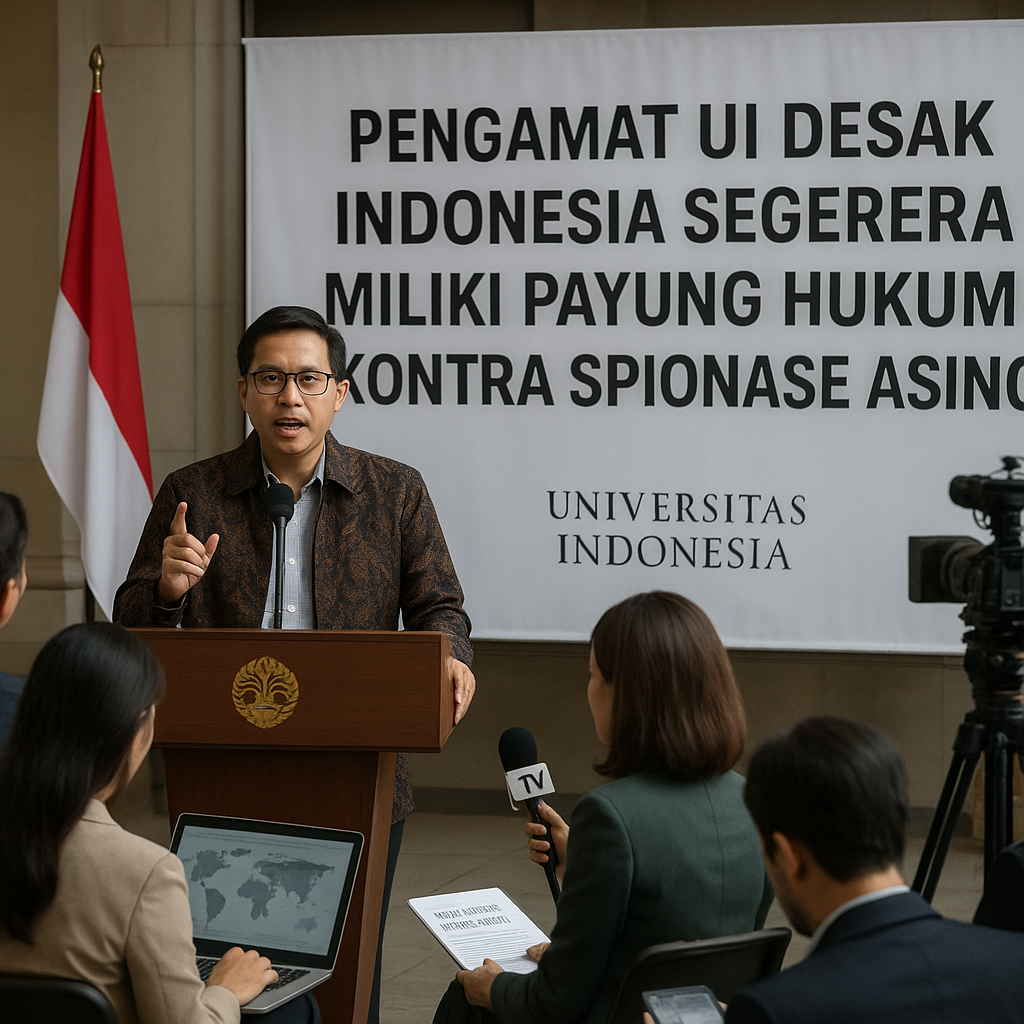 Pengamat UI Desak Indonesia Segera Miliki Payung Hukum Kontra Spionase Asing