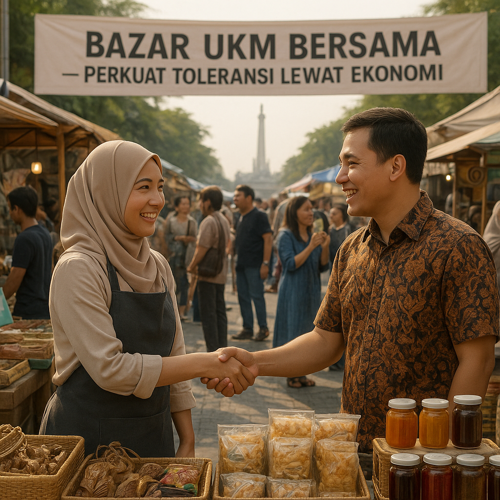 Pengusaha Muslim dan Non-Muslim di Surabaya Gelar Bazar Bersama, Perkuat Toleransi lewat Ekonomi