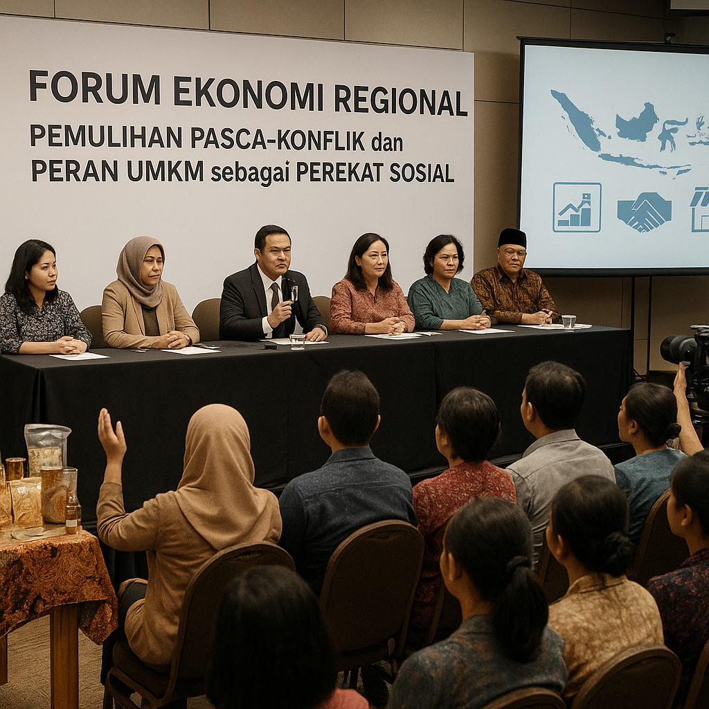 Forum Ekonomi Regional Bahas Pemulihan Pasca-Konflik dan Peran UMKM sebagai Perekat Sosial