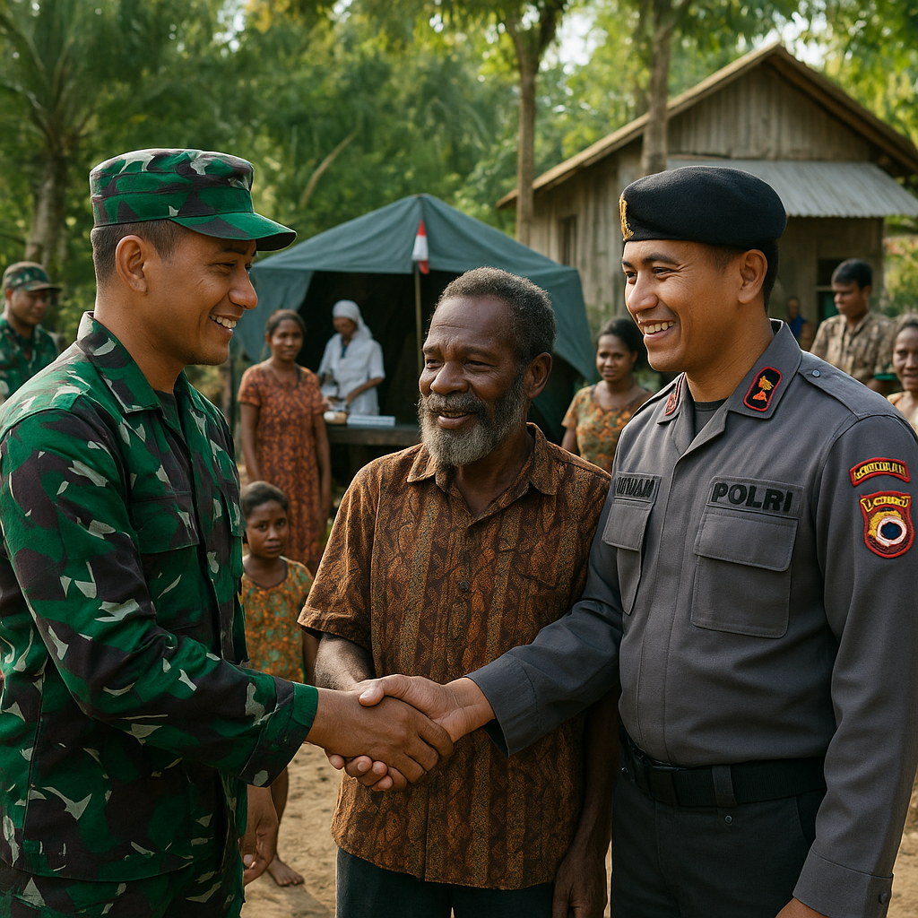 TNI-Polri Perkuat Pendekatan Soft Power di Papua melalui Program Kemanusiaan dan Pembangunan