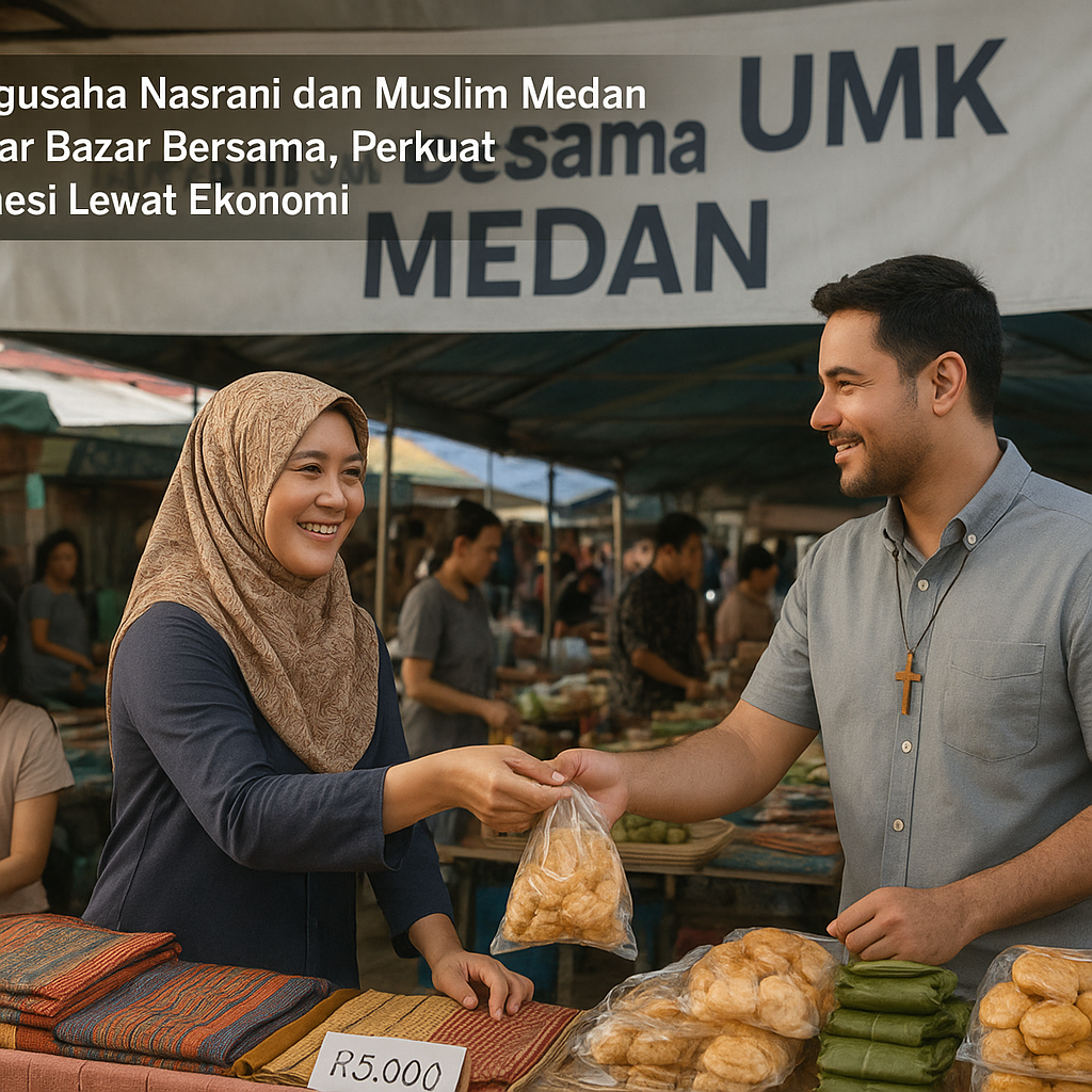 Pengusaha Nasrani dan Muslim Medan Gelar Bazar Bersama, Perkuat Kohesi Lewat Ekonomi