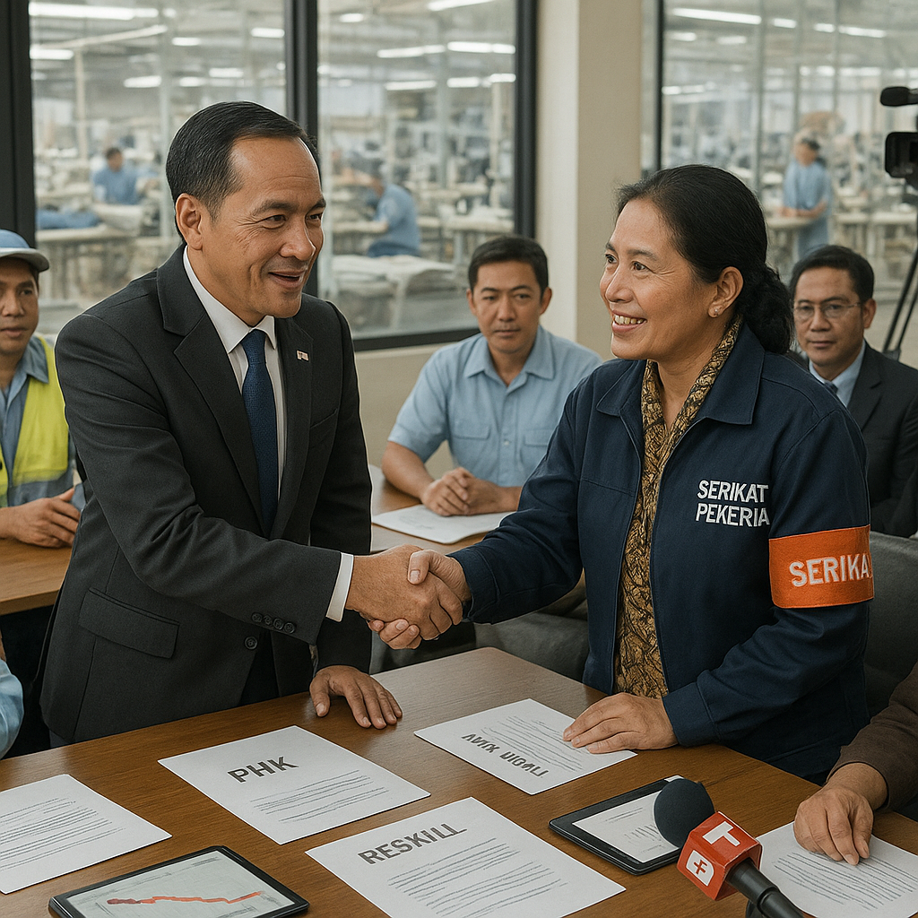 Pengusaha dan Serikat Buruh Sepakat Tingkatkan Dialog untuk Atasi PHK di Sektor Tekstil