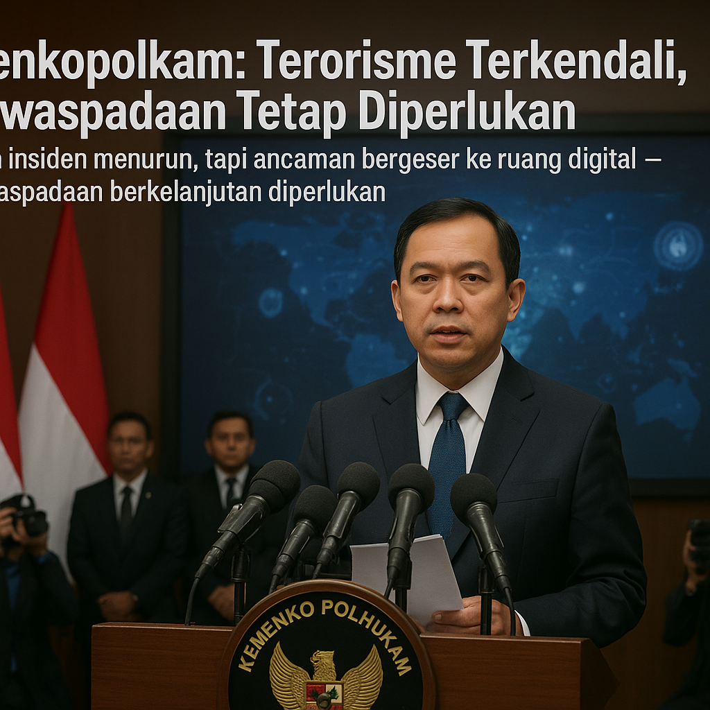 Menkopolkam: Terorisme Terkendali, Kewaspadaan Tetap Diperlukan