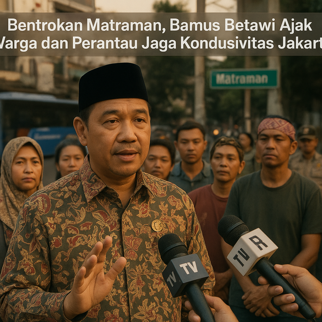 Bentrokan Matraman, Bamus Betawi Ajak Warga dan Perantau Jaga Kondusivitas Jakarta
