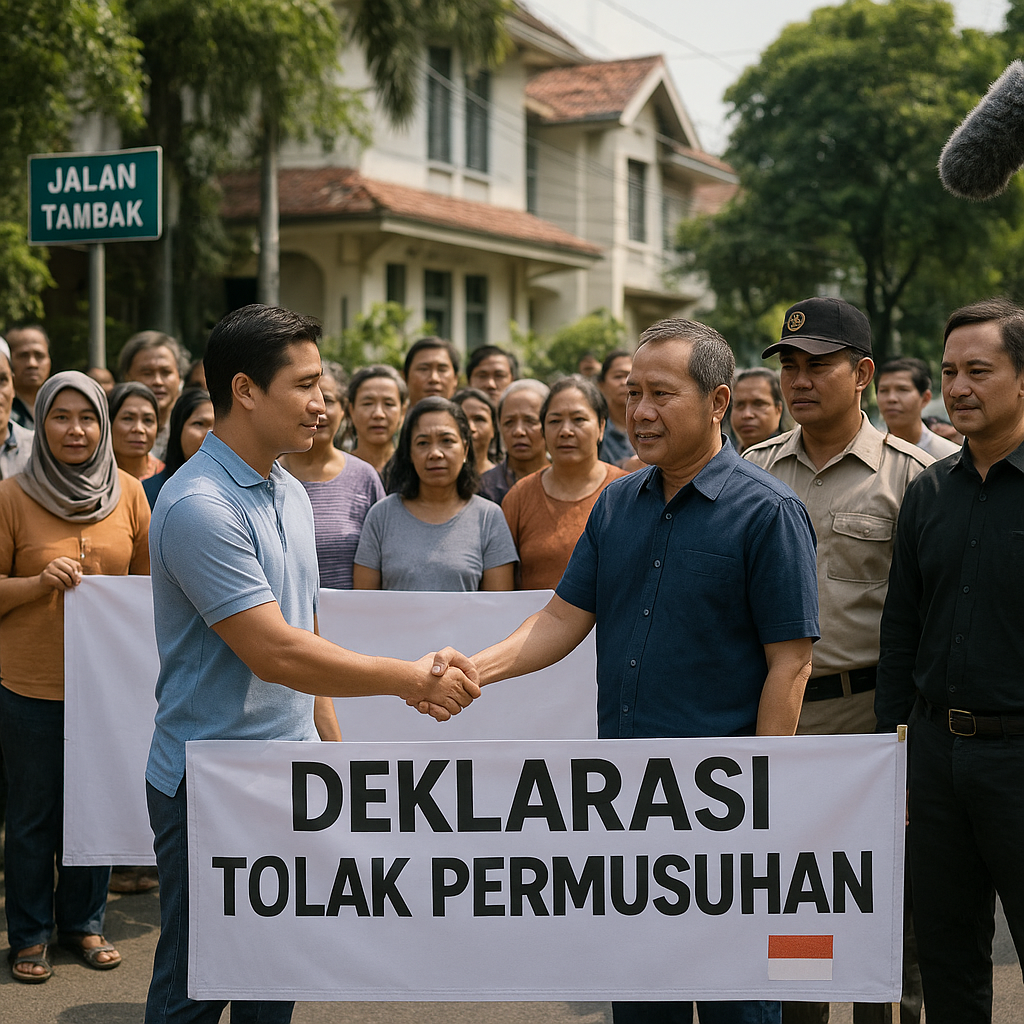 Warga Menteng Deklarasi Tolak Permusuhan Pasca Bentrokan Jalan Tambak