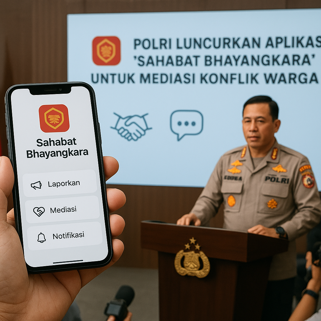 Polri Luncurkan Aplikasi 'Sahabat Bhayangkara' untuk Mediasi Konflik Warga