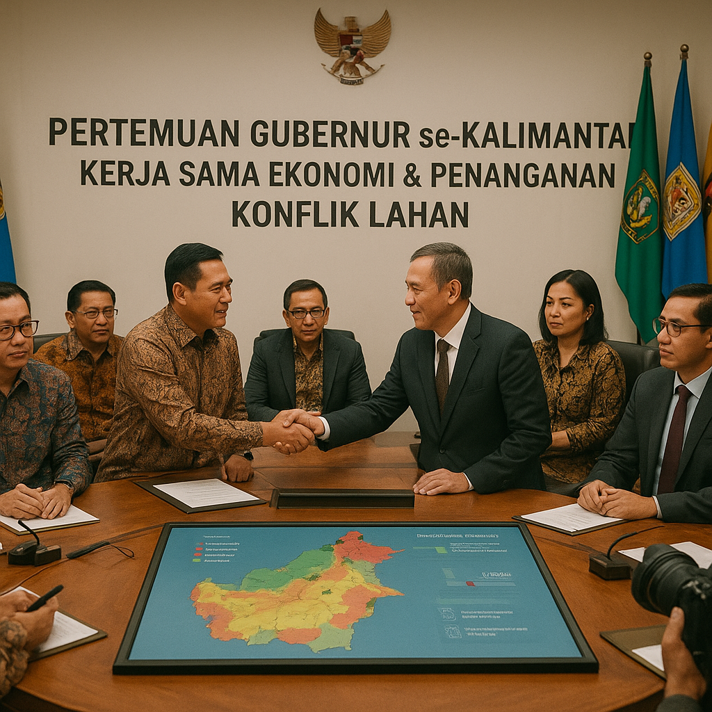 Pertemuan Gubernur se-Kalimantan Bahas Kerja Sama Ekonomi dan Penanganan Konflik Lahan
