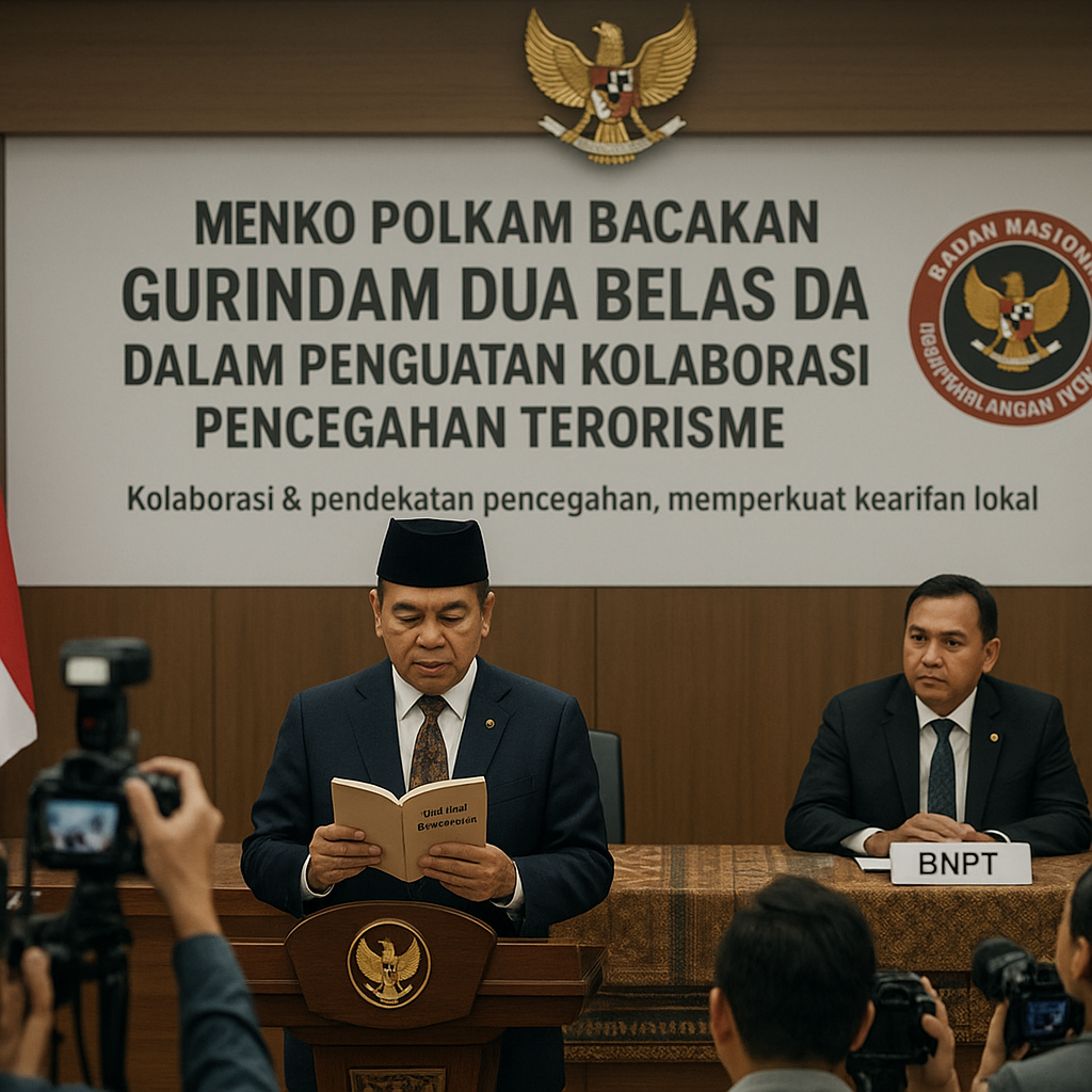 Menko Polkam Bacakan Gurindam Dua Belas dalam Penguatan Kolaborasi Pencegahan Terorisme