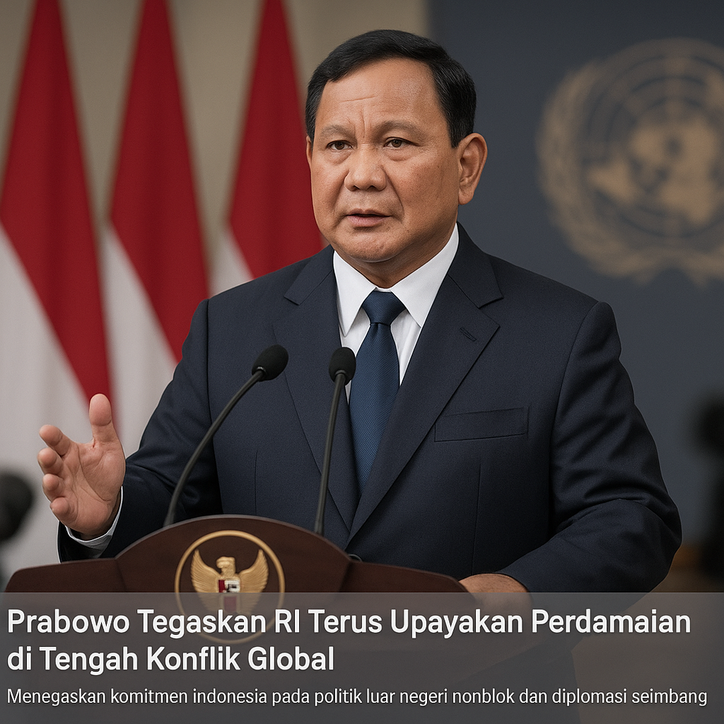 Prabowo Tegaskan RI Terus Upayakan Perdamaian di Tengah Konflik Global