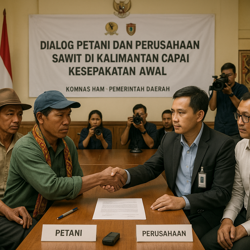 Dialog Petani dan Perusahaan Sawit di Kalimantan Capai Kesepakatan Awal