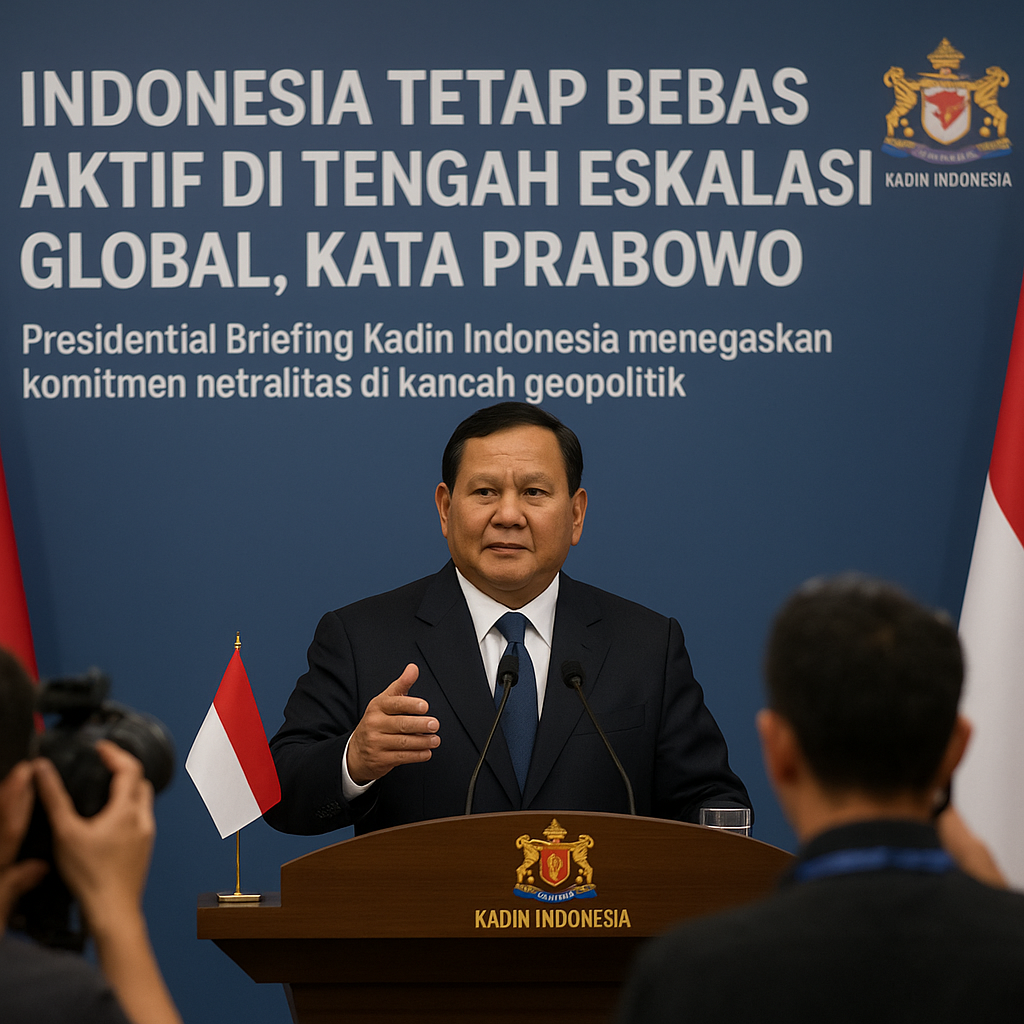 Indonesia Tetap Bebas Aktif di Tengah Eskalasi Global, Kata Prabowo