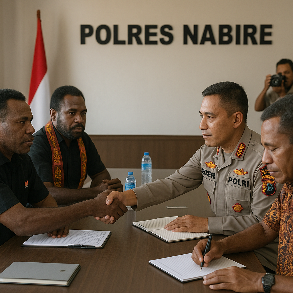 KNPB Nabire Koordinasi dengan Polres untuk Aksi Damai 3 Agustus
