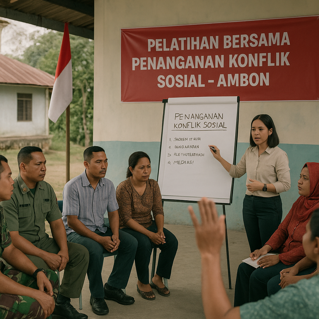 TNI-Polri Gelar Pelatihan Bersama Penanganan Konflik Sosial di Ambon
