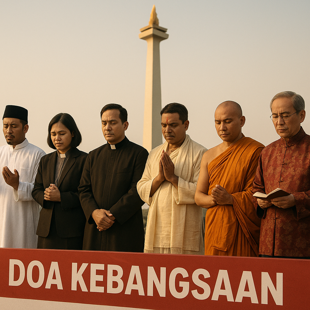 Perkuat Persatuan, Enam Tokoh Lintas Agama Pimpin Doa Kebangsaan di Monas