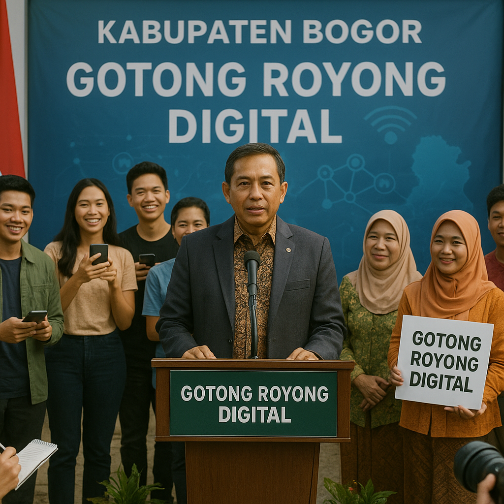 Bupati Bogor Ajak Masyarakat Jaga Stabilitas Lewat Gotong Royong Digital