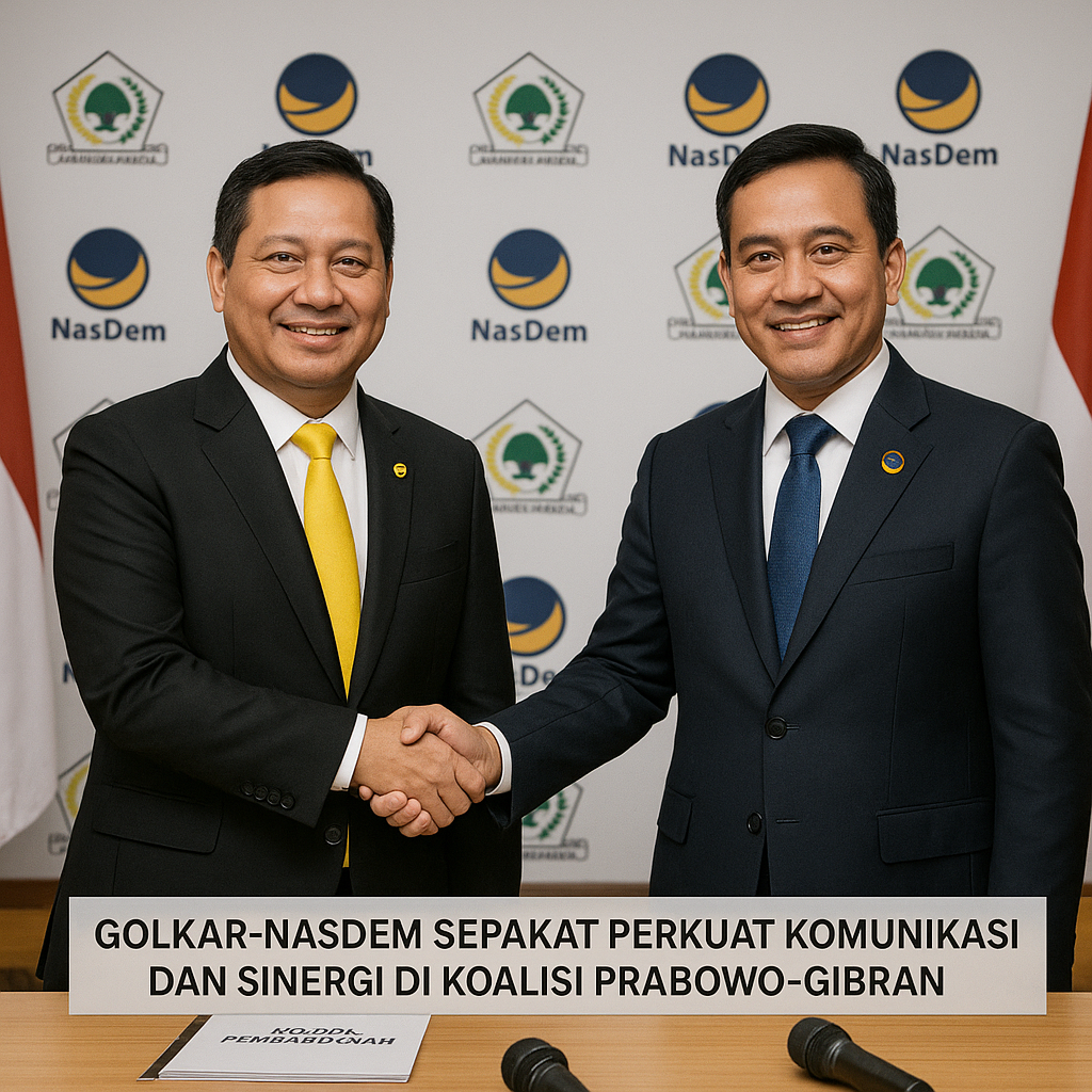 Golkar-NasDem Sepakat Perkuat Komunikasi dan Sinergi di Koalisi Prabowo-Gibran