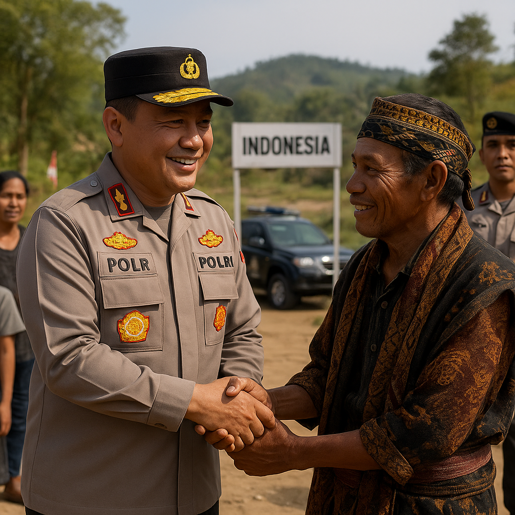 Kapolri Tinjau Pengamanan di Wilayah Perbatasan, Tekankan Pendekatan Humanis