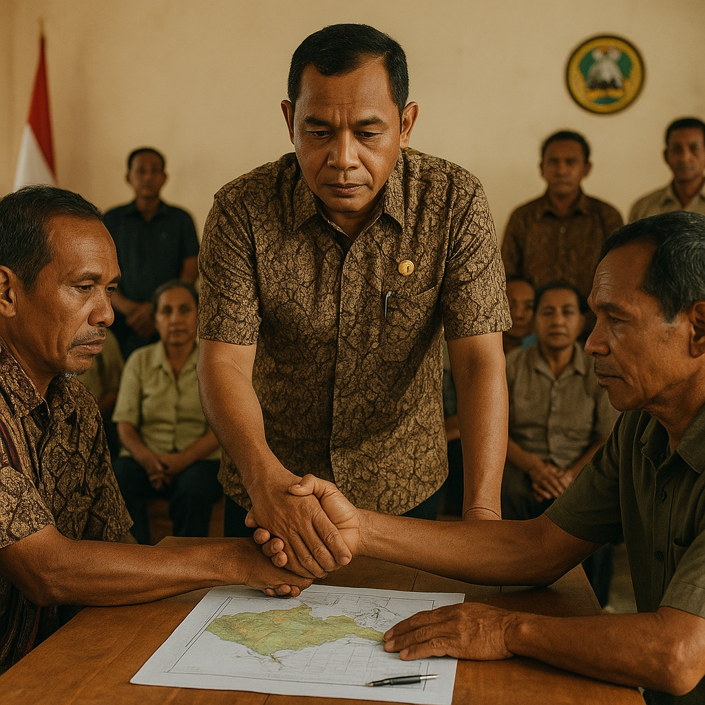 Bupati Flores Timur Pertemukan Dua Kades untuk Redam Konflik di Adonara