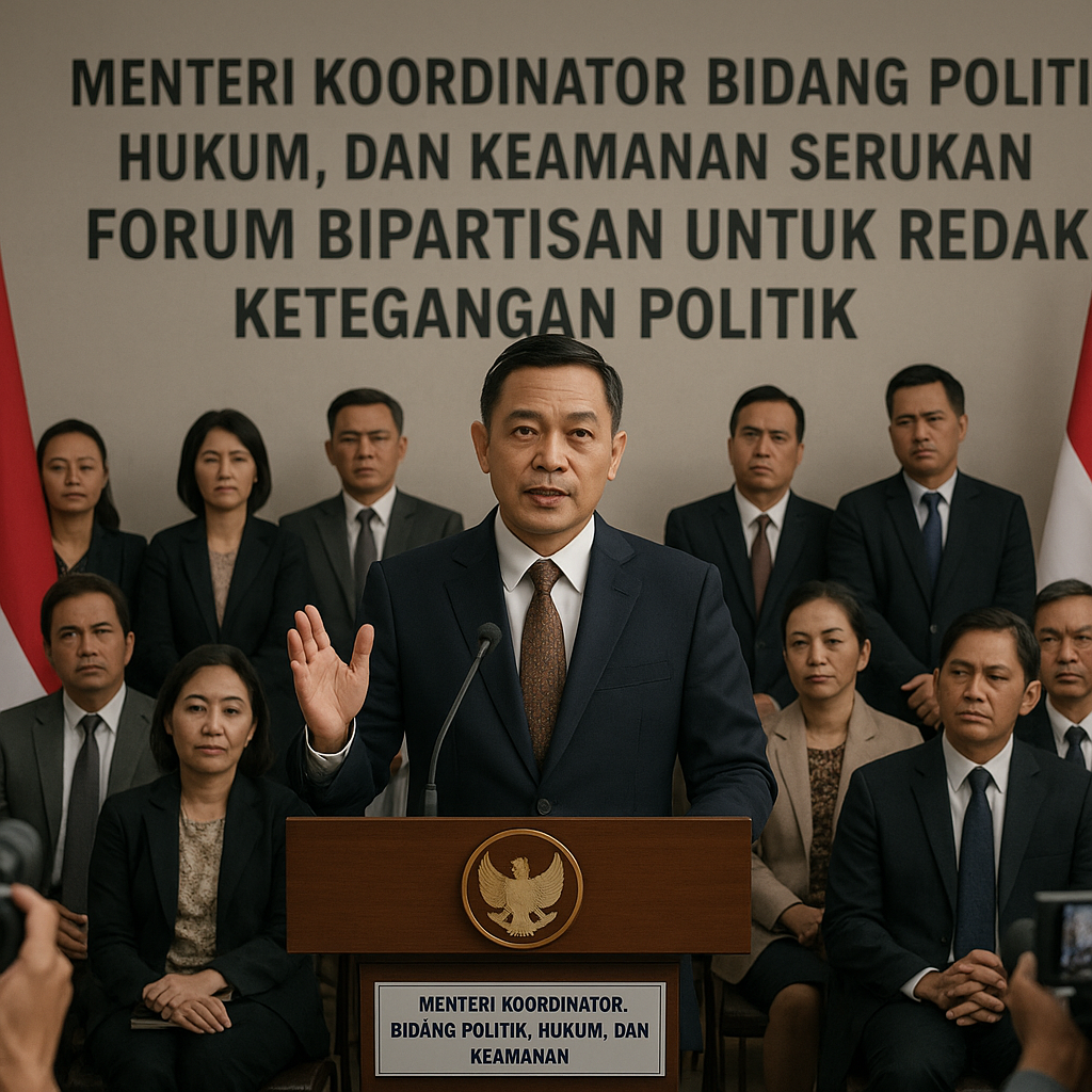 Menteri Koordinator Bidang Politik, Hukum, dan Keamanan Serukan Forum Bipartisan untuk Redakan Ketegangan Politik