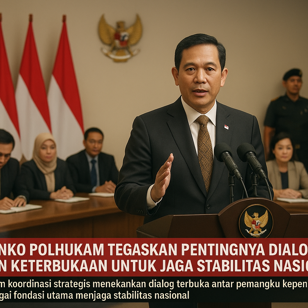 Menko Polhukam Tegaskan Pentingnya Dialog dan Keterbukaan untuk Jaga Stabilitas Nasional