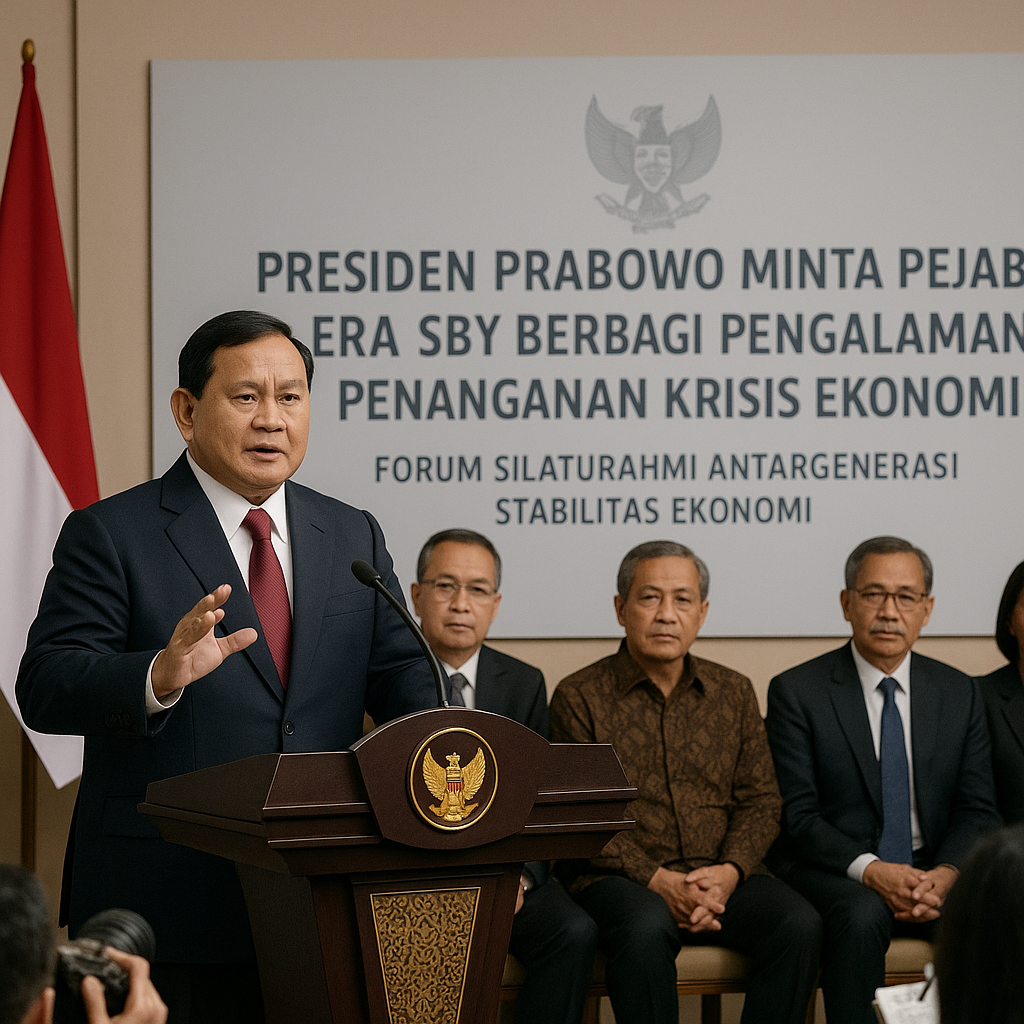 Presiden Prabowo Minta Pejabat Era SBY Berbagi Pengalaman Penanganan Krisis Ekonomi