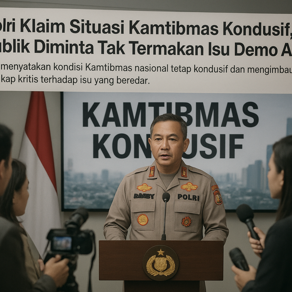 Polri Klaim Situasi Kamtibmas Kondusif, Publik Diminta Tak Termakan Isu Demo Agustus
